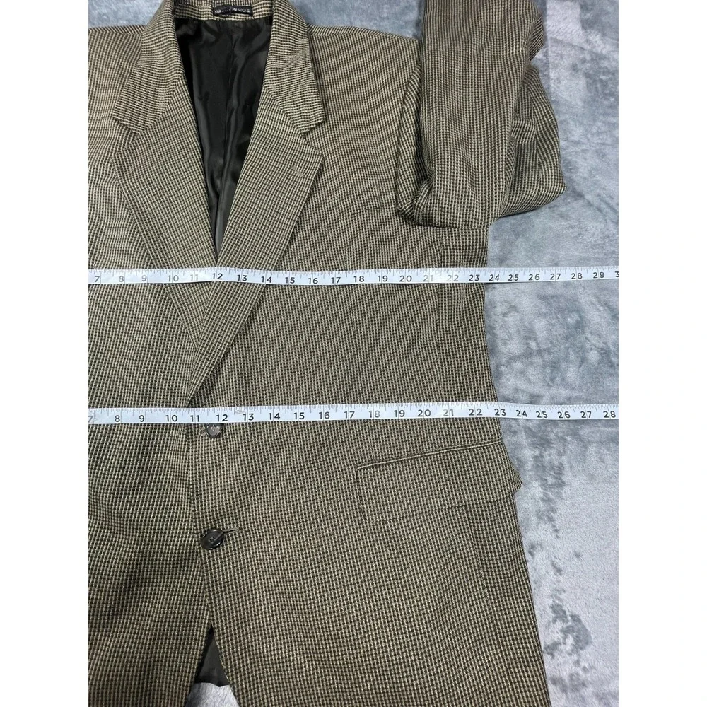 Versini Blazer Mens 46R 100% Silk Sport Coat Gray Micro Check Classic Seersucker